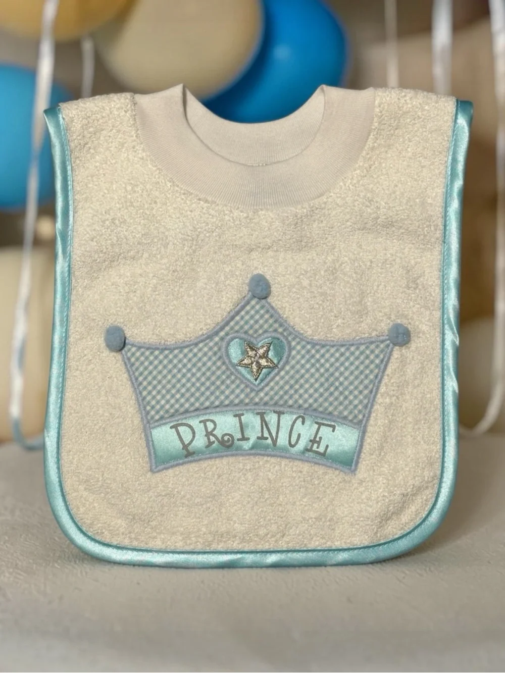 Mullins Square Kids Baby Prince Bib